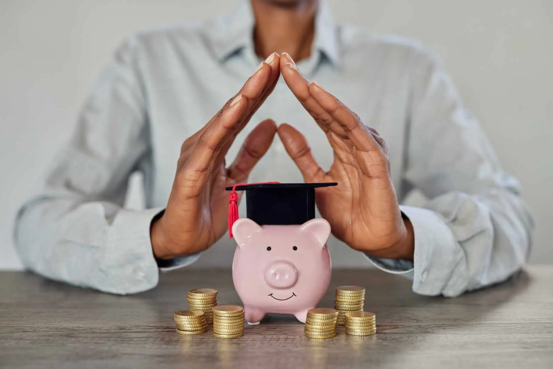 Successful student managing finances